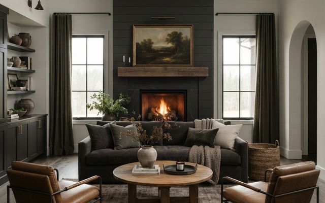 Moody Farmhouse living room
