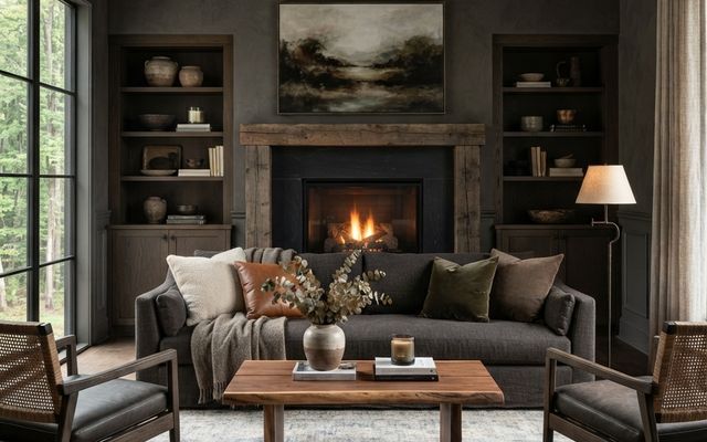 Moody Rustic living room