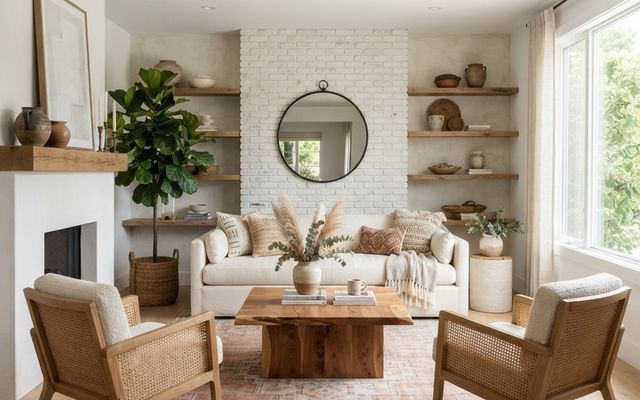 Rustic Bohemian living room