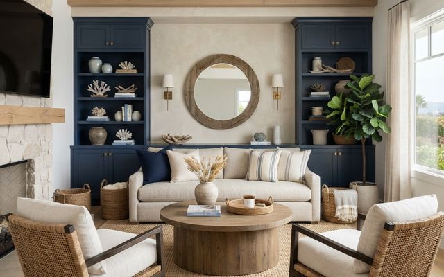 Rustic Coastal living room