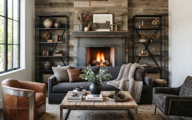 Rustic Industrial living room