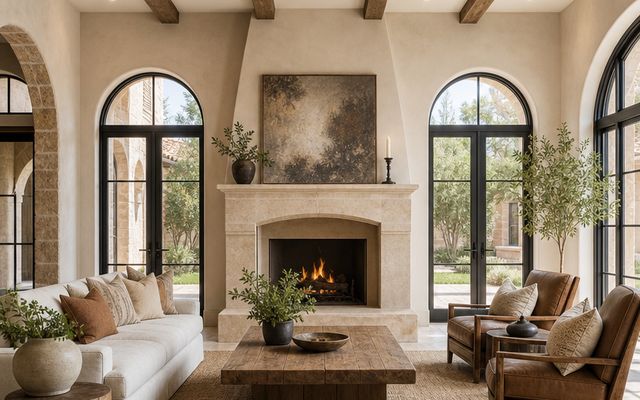 Rustic Mediterranean living room