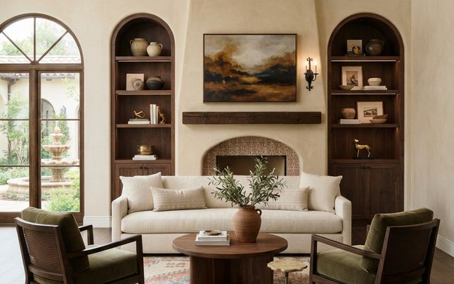 Spanish Revival living room