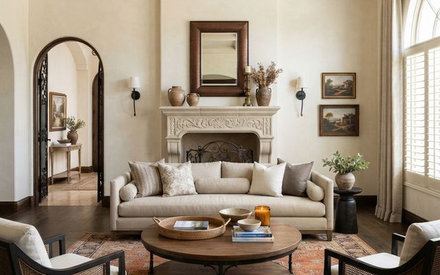 Traditional Mediterranean living room